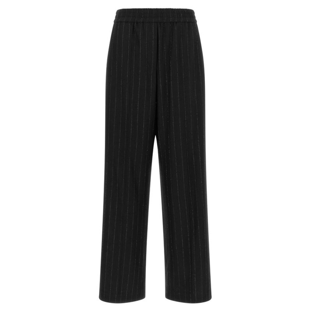 Brunello Cucinelli Blue Virgin Wool Casual Women's Pants